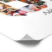 Zahl 60 FotoCollage Poster (Ecke)