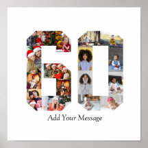 Zahl 60 FotoCollage