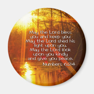 ZAHL-6:24 BIBEL-VERS - KANN DER LORD BLESS YOU MAGNET