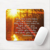 ZAHL-6:24 BIBEL-VERS - KANN DER LORD BLESS YOU MOUSEPAD (Mit Mouse)