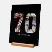 Zahl 70 FotoCollage Acrylschild (Winkel)