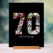 Zahl 70 FotoCollage Acrylschild (Neutral)