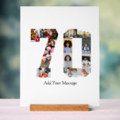 Zahl 70 FotoCollage Acrylschild (Neutral)