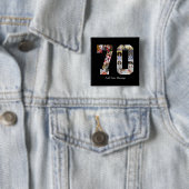 Zahl 70 FotoCollage Button (Beispiel)