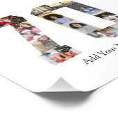 Zahl 70 FotoCollage Fotodruck (Ecke)
