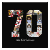 Zahl 70 FotoCollage Fotodruck (Vorne)