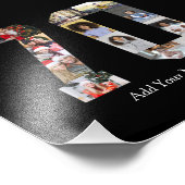 Zahl 70 FotoCollage Fotodruck (Ecke)