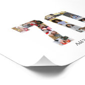 Zahl 70 FotoCollage Fotodruck (Ecke)