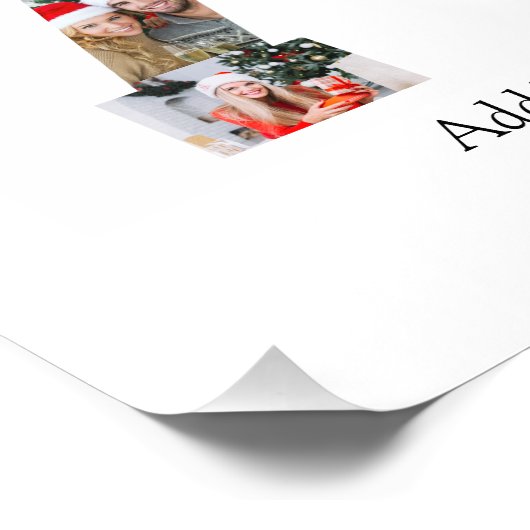 Zahl 70 FotoCollage Fotodruck (Ecke)