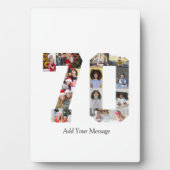 Zahl 70 FotoCollage Fotoplatte (Vorderseite)
