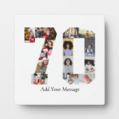 Zahl 70 FotoCollage Fotoplatte (Vorderseite)