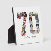 Zahl 70 FotoCollage Fotoplatte (Vorderseite)