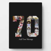 Zahl 70 FotoCollage Fotoplatte (Vorderseite)