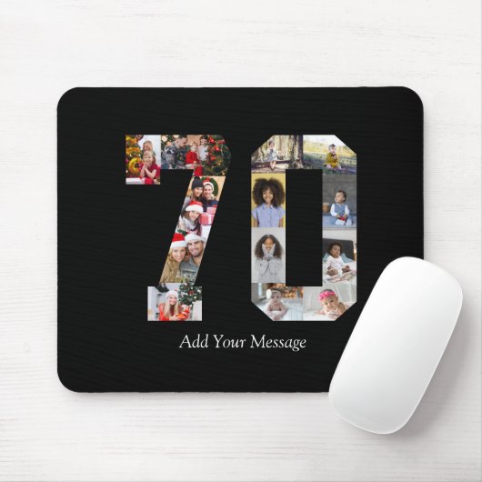 Zahl 70 FotoCollage Mousepad (Mit Mouse)
