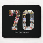 Zahl 70 FotoCollage Mousepad (Vorne)