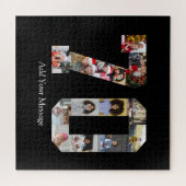 Zahl 70 FotoCollage Puzzle (Horizontal)