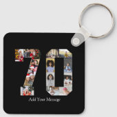 Zahl 70 FotoCollage Schlüsselanhänger (Rückseite)