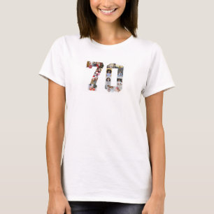 Zahl 70 FotoCollage T-Shirt