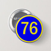 Zahl, 76, in einem Kreis Button (Vorne & Hinten)