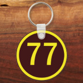 Zahl, 77, in einem Kreis Schlüsselanhänger (Vorderseite)