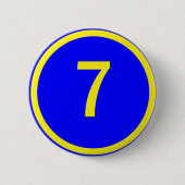 Zahl 7 in einem Kreis Button (Vorderseite)
