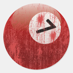 ZAHL 7 MILLIARDEN BALL - ERODIGT UND ALTER RUNDER AUFKLEBER