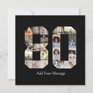 Zahl 80 FotoCollage Ankündigung