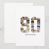 Zahl 80 FotoCollage Ankündigung (Vorne/Hinten)