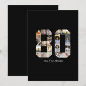 Zahl 80 FotoCollage Ankündigung (Vorne/Hinten)