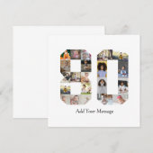 Zahl 80 FotoCollage Ankündigung (Vorne/Hinten)