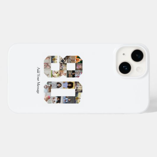 Zahl 80 FotoCollage Case-Mate iPhone Hülle (Rückseite (Horizontal))