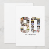 Zahl 80 FotoCollage Feiertagskarte (Vorne/Hinten)