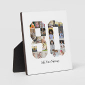 Zahl 80 FotoCollage Fotoplatte (Vorderseite)