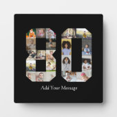 Zahl 80 FotoCollage Fotoplatte (Vorderseite)