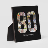 Zahl 80 FotoCollage Fotoplatte (Vorderseite)