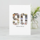 Zahl 80 FotoCollage Karte (Stehend Vorderseite)