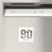 Zahl 80 FotoCollage Magnet (In Situ (Geschirrspüler))