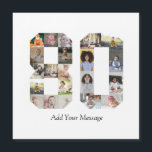 Zahl 80 FotoCollage Magnetkarte<br><div class="desc">Bei diesem individuell anpassbaren Produkt werden Fotos so angeordnet, dass sie die Form einer Zahl bilden. Es wird oft für Meilensteine wie Geburtstage, Jahrestage oder Erfolge verwendet, um den Anwendern die Möglichkeit zu geben, unvergessliche Bilder in einem Single zu präsentieren. Die Designs bieten in der Regel Platz für verschiedene Foto-Größen...</div>