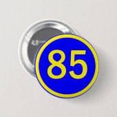 Zahl, 85, in einem Kreis Button (Vorne & Hinten)