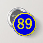 Zahl, 89, in einem Kreis Button (Vorne & Hinten)