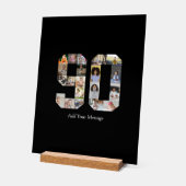 Zahl 90 FotoCollage Acrylschild (Winkel)