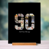 Zahl 90 FotoCollage Acrylschild (Neutral)