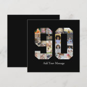 Zahl 90 FotoCollage Feiertagskarte (Vorne/Hinten)