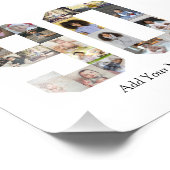 Zahl 90 FotoCollage Fotodruck (Ecke)