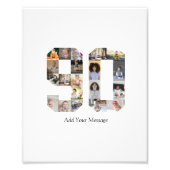 Zahl 90 FotoCollage Fotodruck (Vorne)