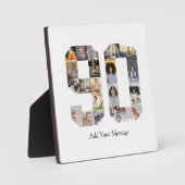 Zahl 90 FotoCollage Fotoplatte (Vorderseite)