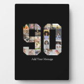 Zahl 90 FotoCollage Fotoplatte (Vorderseite)