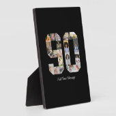 Zahl 90 FotoCollage Fotoplatte (Seite)