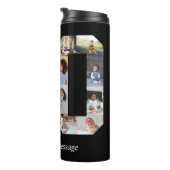 Zahl 90 FotoCollage Thermosbecher (Nach rechts gedreht)