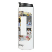 Zahl 90 FotoCollage Thermosbecher (Nach rechts gedreht)